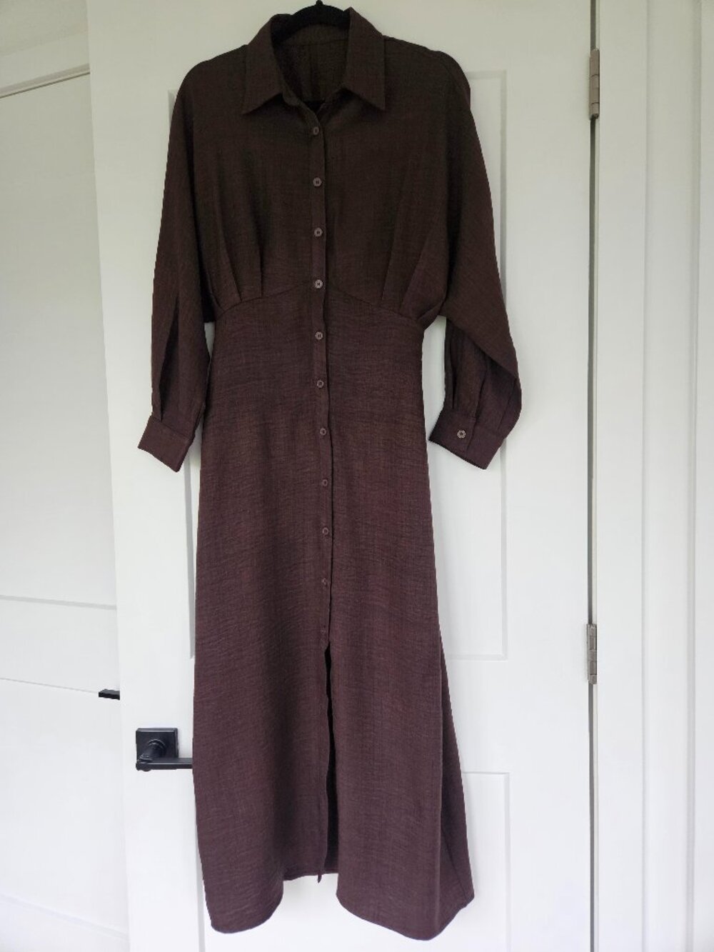 Brown stylish maxi dress size small